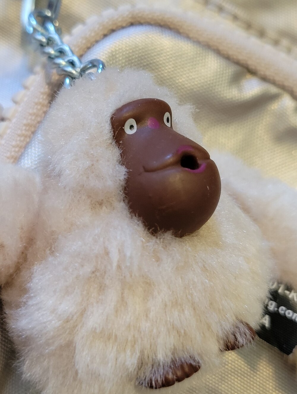 Kipling Cyrene Crossbody Shoulder Bag Mettalic W/Monkey Keychain And Strap - Picture 4 of 14